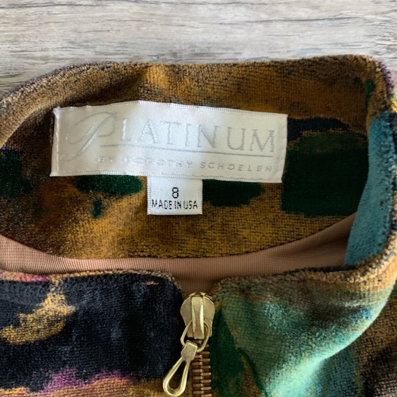 Platinum by Dorthy Schoelen vintage zip vest in soft suede-like material sz 8 🌼 - Picture 4 of 8